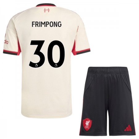 Jalkapallo Pelipaidat/Peliasut Liverpool Jeremie Frimpong 30 Lasten Vieraspelipaita 2025-26